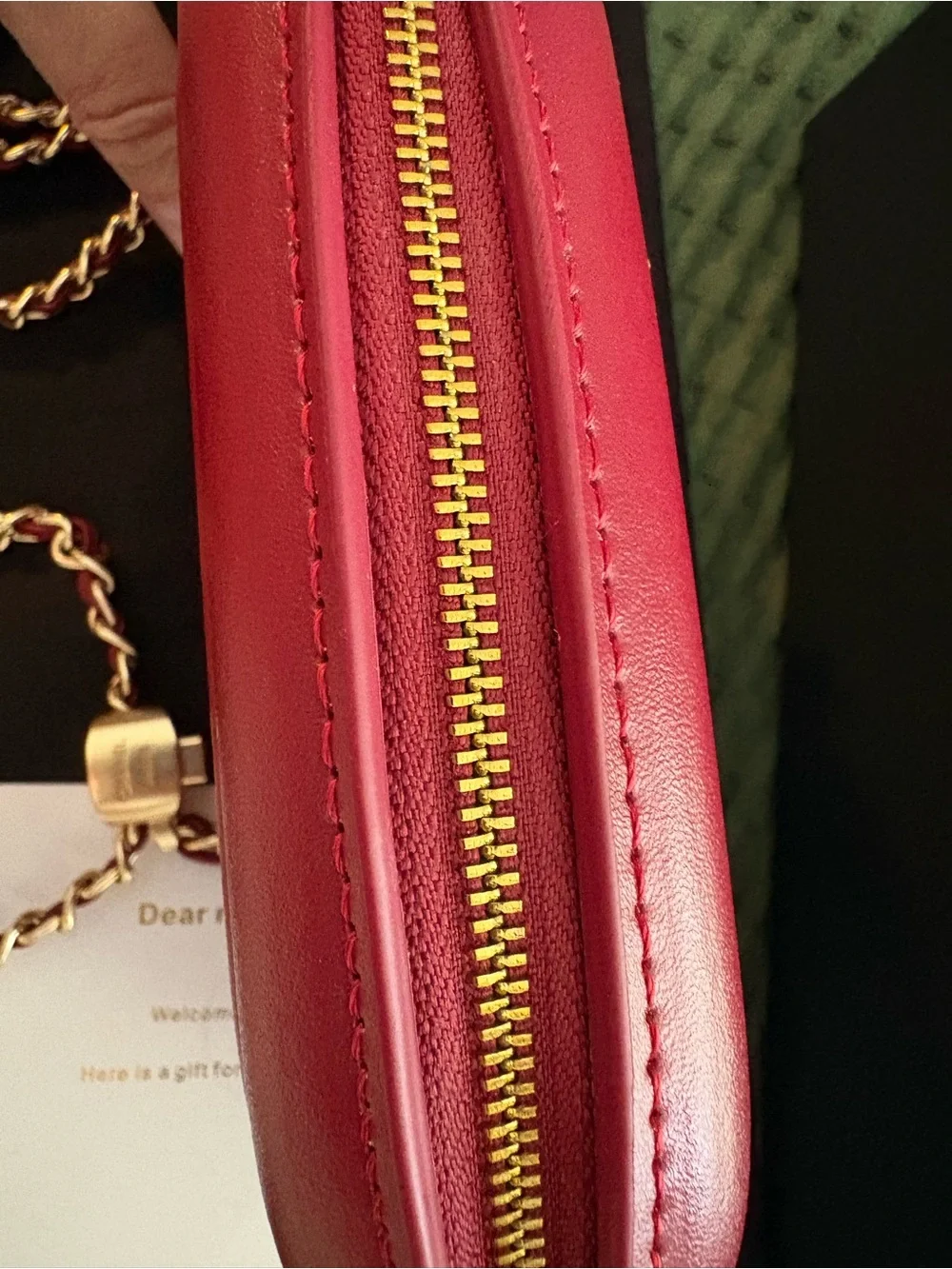 Chanel Red Leather Crossbody Bag - St. Rue Cambon Paris Embossed VIP gift